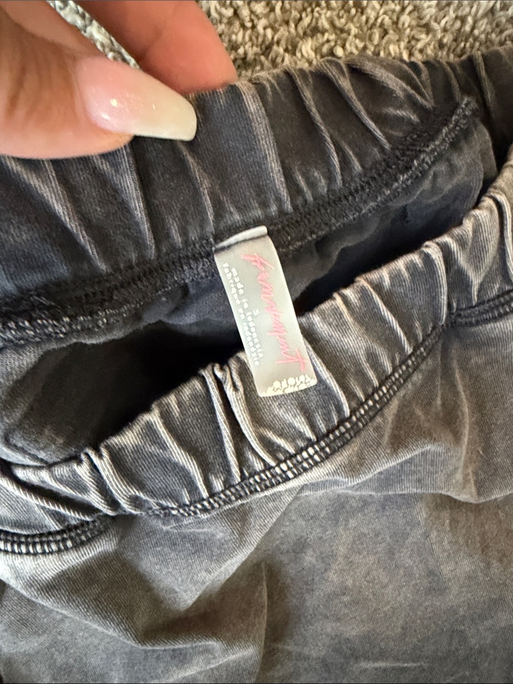 Dark Gray Cropped Utility Jogger harem Pants - Picture 2 of 4